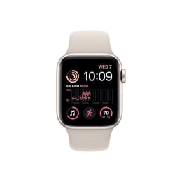 Apple Watch Series SE 1 (2020) GPS + Cellular 44 mm - Aluminium Gold - Sport band White