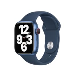 Apple Watch Series 7 (2021) GPS + Cellular 41 mm - Aluminium Blue - Sport band Blue