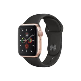 Apple Watch Series 5 (2019) GPS + Cellular 44 mm - Aluminium Gold - Sport band Black