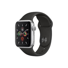 Apple Watch Series 5 (2019) GPS + Cellular 44 mm - Aluminium Silver - Sport band Black