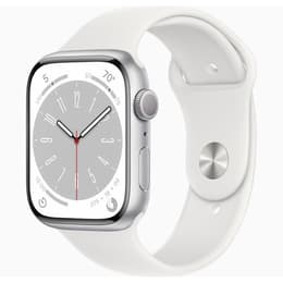 Apple Watch Series 9 (2023) GPS + Cellular 45 mm - Aluminium Silver - Sport band White