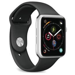 Apple Watch Series 4 (2018) GPS + Cellular 44 mm - Aluminium Silver - Sport band Black