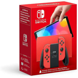 Switch OLED Edition Super Mario Red + No