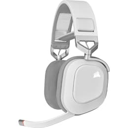 Corsair HS80 RGB noise-Cancelling gaming wired + wireless Headphones with microphone - White