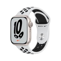 Apple Watch Series 7 (2021) GPS 45 mm - Aluminium Starlight - Nike Sport band White/Black