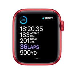 Apple Watch Series 6 (2020) GPS + Cellular 44 mm - Aluminium Red - Sport band Blue