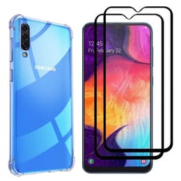 Case Samsung Galaxy A50 and 2 protective screens - TPU - Transparent